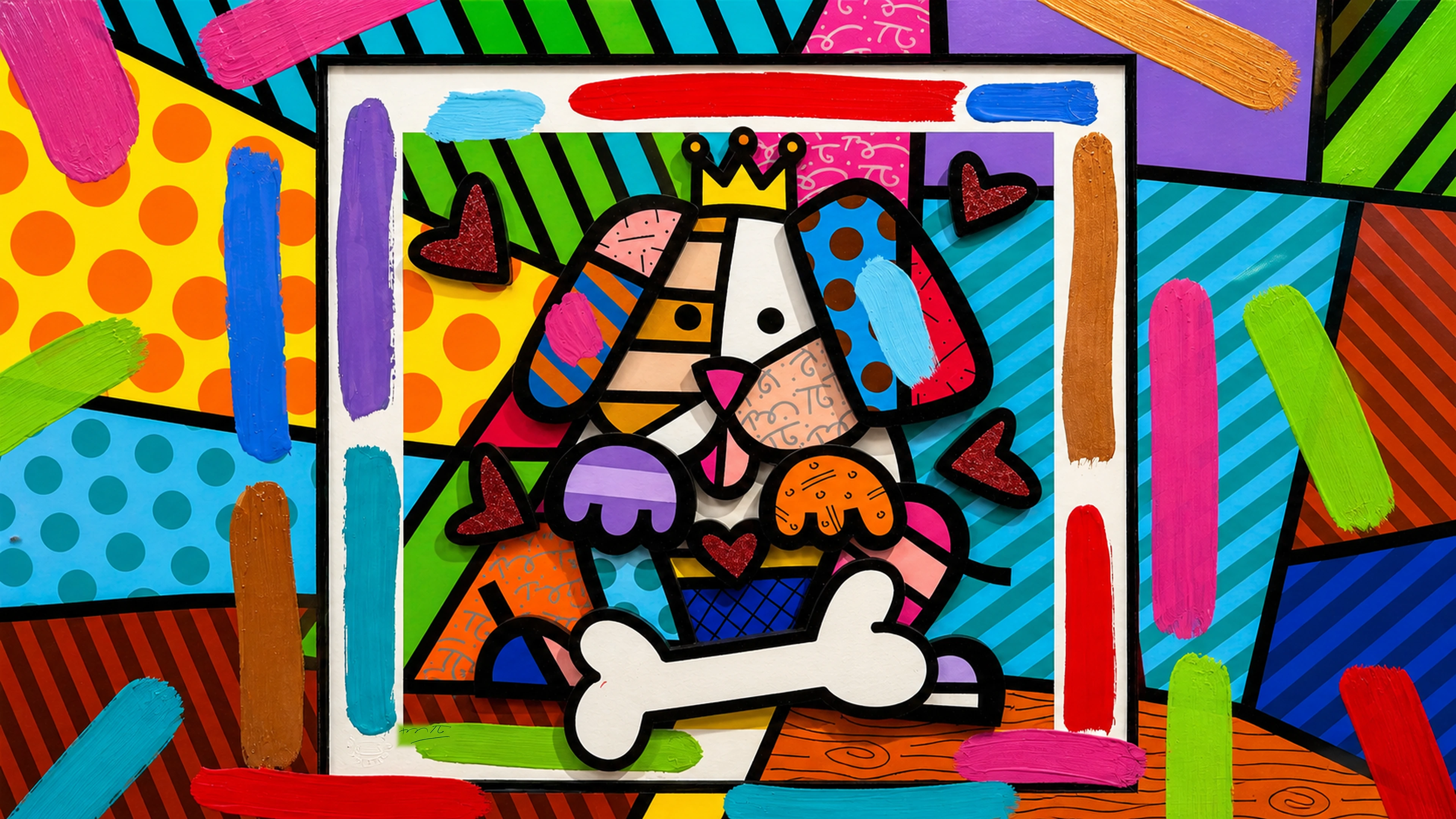 Crowned Pup, Maximum Volume by Romero Britto